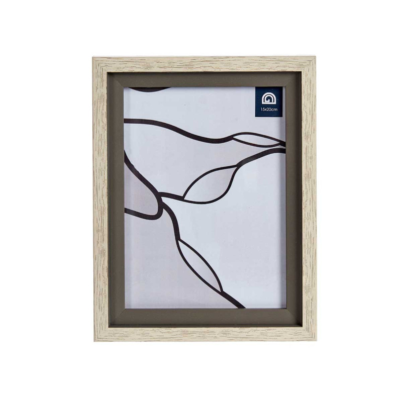 PORTEPHOTO NATUREL REBORD GRIS 15X20CM