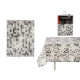 140X180CM GREY SQUAR STAIN RESIST CANVAS TABLECL 