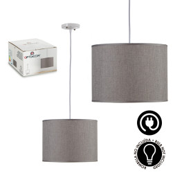 LAMPE SUSPENDU PLAFOND 30CM GRIS