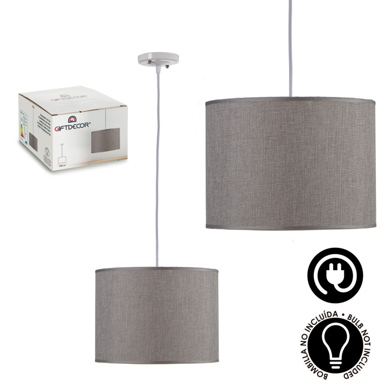 LAMPADA PENDENTE SOFFITTO 30CM GRIGIA