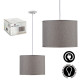 LAMPADA PENDENTE SOFFITTO 30CM GRIGIA