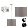 LAMPE SUSPENDU PLAFOND 30CM GRIS