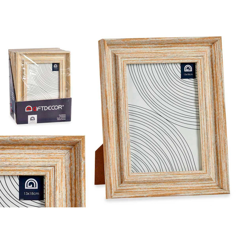 13X18CM GOLD WOODEN EFFECT PHOTO HOLDER
