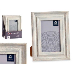 MOLDURA NATURAL BORDA PRATEADA 10X15CM 