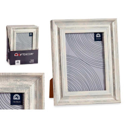 13X18CM SILVER WOODEN EFFECT PHOTO HOLDER