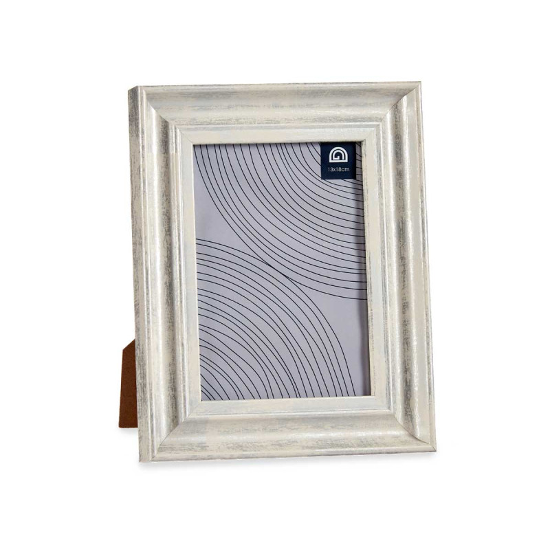 13X18CM SILVER WOODEN EFFECT PHOTO HOLDER