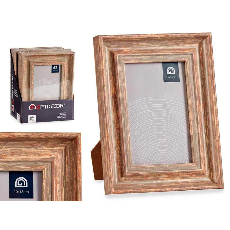 PORTEPHOTO EFFET BOIS CUIVRE 10X15CM