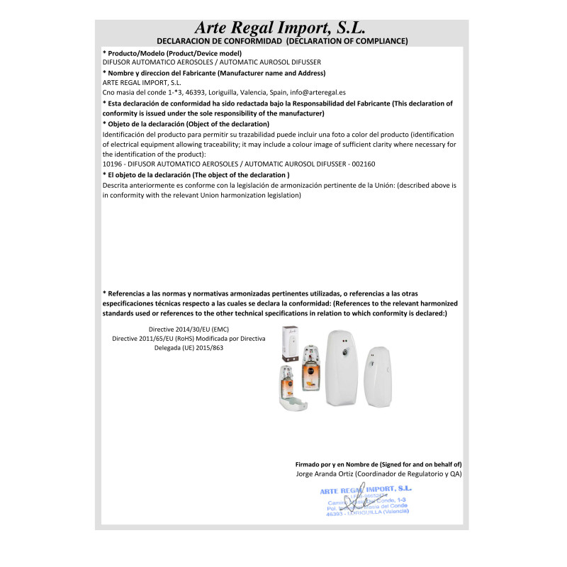 EROGATORE AUTOMATICO AEROSOL