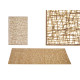 INDIVIDUAL RECTANGULAR PLÁSTICO DOURADO 