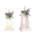 LANTERNE PYRAMIDE BLANC NEIGE 40CM