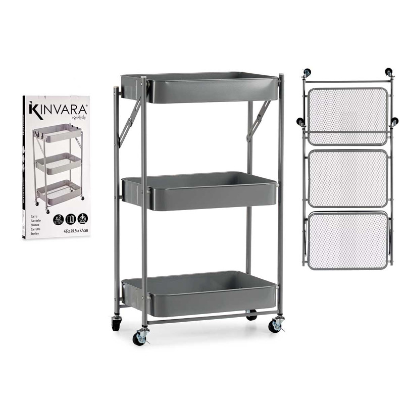 CARRO 3 ALTURAS PLEGABLE GRIS
