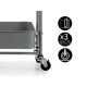 3 TIER FOLDABLE GREY STORAGE CART