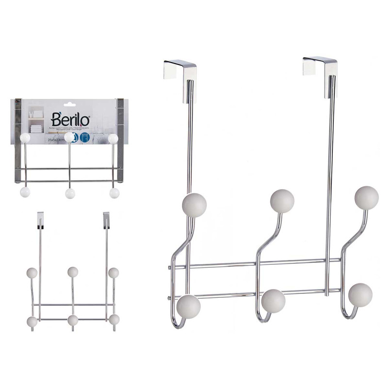 WHITE DOOR HANGER 6 HOOKS
