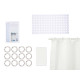 SET BAGNO TENDA PEVA E TAPPETINO DOCCIA BIANCO