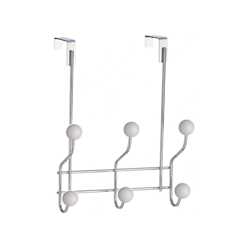 WHITE DOOR HANGER 6 HOOKS