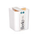 ORGANISEUR CARRÉ 3 COMPARTIMENTS BAMBOU BLANC