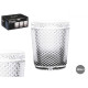 VASO DIAMANTE AGUA TRANSP PIE ANTRACITA 300 ML