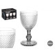 COPA DIAMANTE VINO TRANSP PIE ANTRACITA 330 ML