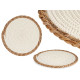 TAPPETINO BIANCO BORDO NATURALE 30CM