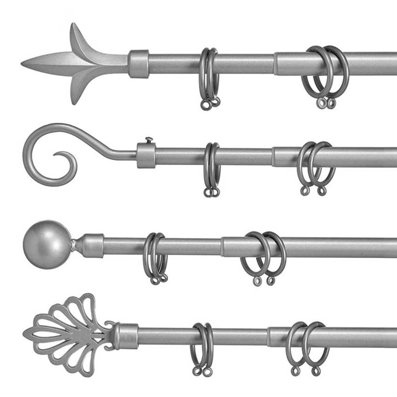 BARRA TENDA ARGENTO 120-210 CM ASS 4 PUN