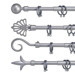 BARRA TENDA ARGENTO 170-320CM ASS 4 PUNT