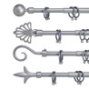 BARRA TENDA ARGENTO 170-320CM ASS 4 PUNT