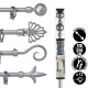 BARRE A RIDEAU ARGENT 170-320CM ASS 3 PO