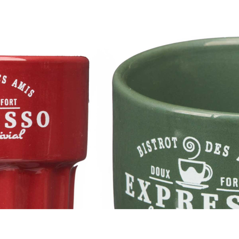 BICCHIERE ESPRESSO 300ML ASSORT 4 COLORI NEUTRI