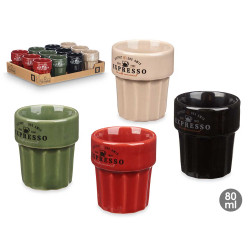 BICCHIERE ESPRESSO 80ML ASSORT DI 4 COLORI NEUTRI