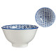 BOL 16CM DESSIN LIGNES BLEU 