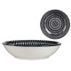 ASSIETTE CREUSE 20CM CERCLE ETHNIQUE NOIR 