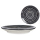PLATO POSTRE 20CM CIRCULO ETNICO NEGRO