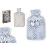 BOUILLOTTE À EAU 1.8L GRIS HOUSSE À POILS