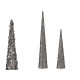 CONE NOEL PAILLETTES ARGENT SET 2