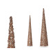SET 2 CONO NATALE PAILLETTES ORO