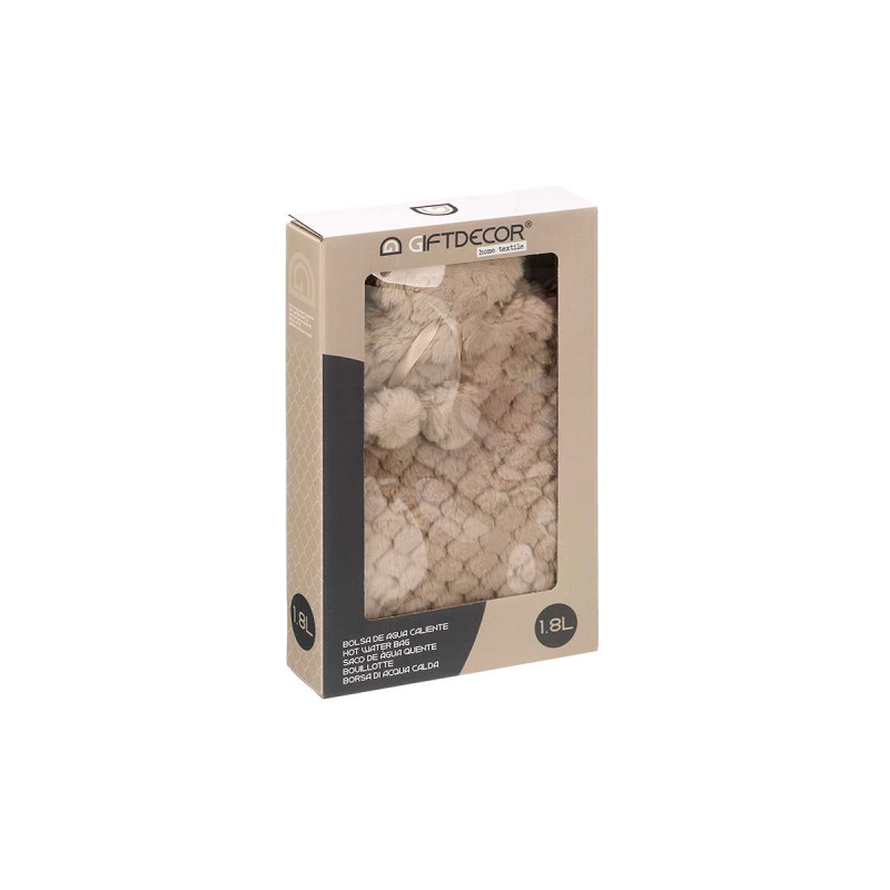 SACO DE AGUA 1.8L CAPA PELO BEGE