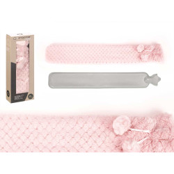 BOUILLOTTE À EAU LONG 2L ROSE HOUSSE À POILS