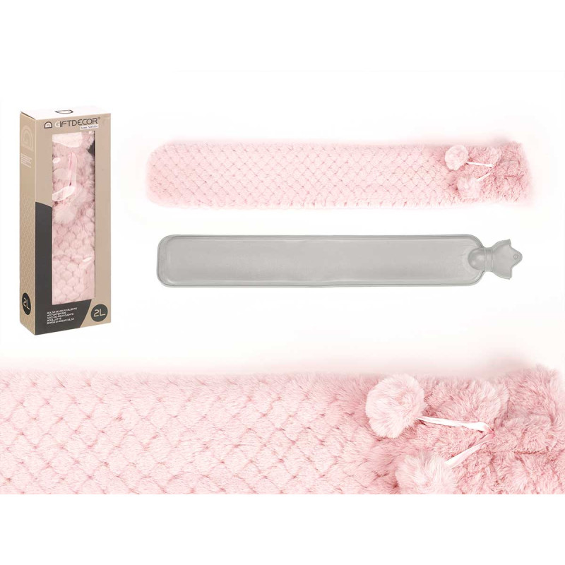 SACO DE AGUA 2L CAPA PELO ROSA
