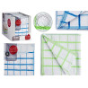 CHIFFON MICROFIBRE 50X50CM CARRES SET BLEU ET VERT