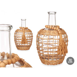 BOTELLA CRISTAL 30CM MIMBRE