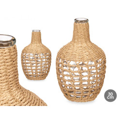 BOTELLA CRISTAL 30CM ESPARTO