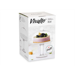 CAKE PLATE WITH LID AND FOOT 24CM