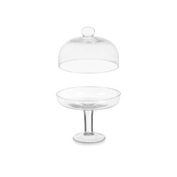 CAKE PLATE WITH LID AND FOOT 24CM