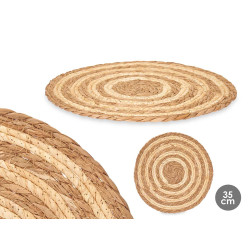 ESPARTO TABLE MAT TWO-COLORED 35CM