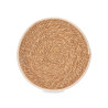 SALVAMANTEL ESPARTO BORDE TELA BLANCO 35CM