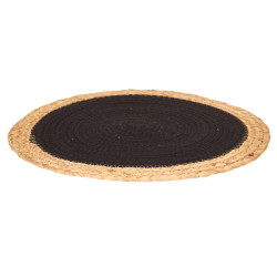 SOTTOPENTOLA SPARTO SPIRALE TESSUTO NERO 35CM