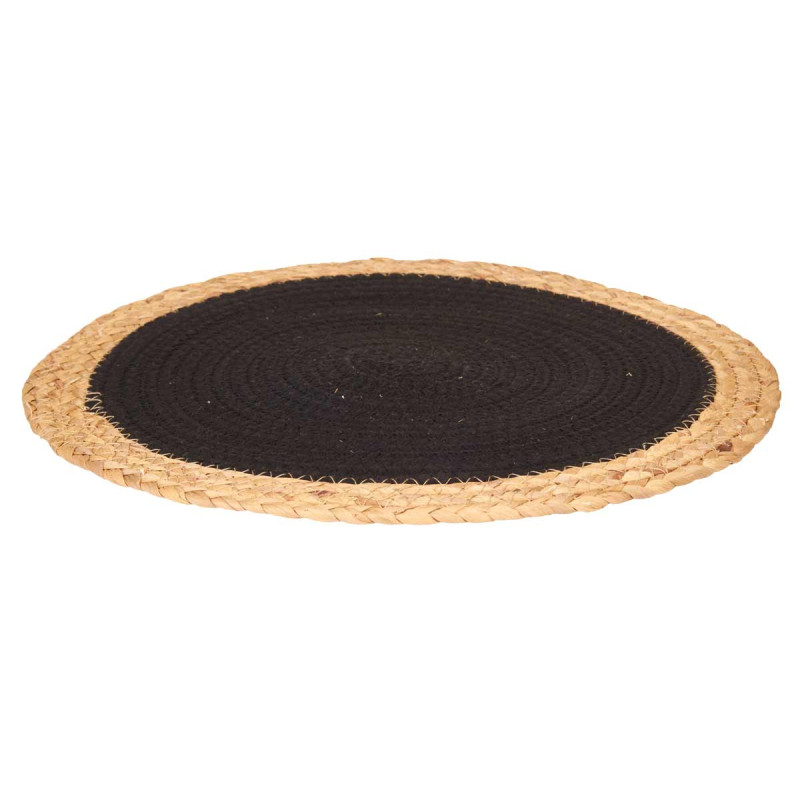 SOTTOPENTOLA SPARTO SPIRALE TESSUTO NERO 35CM