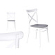 RATTAN PLASTIC CHAIR WHITE GREY