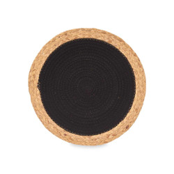 SOTTOPENTOLA SPARTO SPIRALE TESSUTO NERO 35CM