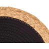 TAPIS DE TABLE SPARTE SPIRALE TISSU NOIR 35CM